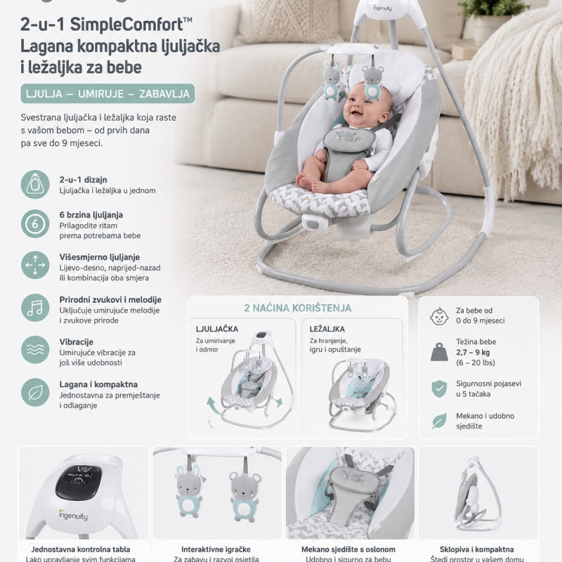 BABY LJULJ STOLICA 3689C
